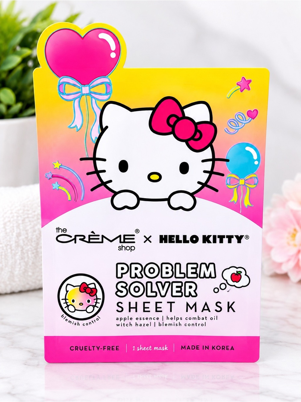 The Crème Shop x Hello Kitty Problem Solver Sheet Mask – Apple Essence Lot of 2